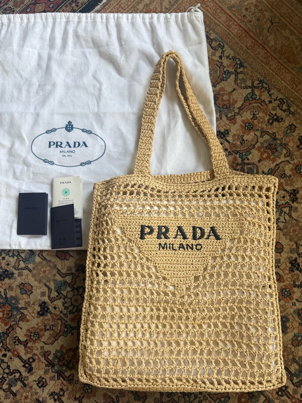 Prada Crochet Tote Bag